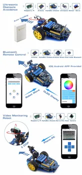 AlphaBot-Ar-Bluetooth Robot Building Set Remote Control Kit UNO PLUS+ AlphaBot+ Ultrasonic Sensor+Bluetooth+Versatile Acc Shield