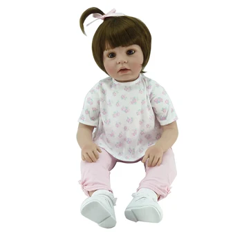 50cm Silicone Reborn Babies Doll Toys Lifelike Vinyl Lovely Princess Toddler Doll Kids Birthday Gift Child Girl Brinquedos