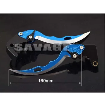 For HONDA CBR600RR CBR1000RR 2008-Blue Knife Blade CNC Aluminum Brake Clutch Levers with logo