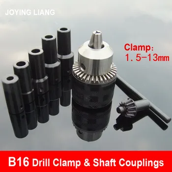 Fine #45 Steel B16 Drill Chuck Shaft Couplings Rod Drill Clamp Motor Variable Diameter Conversion Shaft Coupling with A Wrench