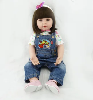 55cm New Silicone Reborn Baby Doll Toys For Kid Child Lovely Princess Dolls Birthday Present Christmas Gift Girls Brinquedos