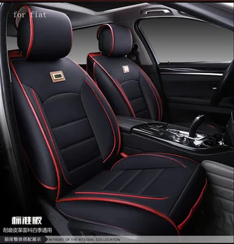 For fiat punto fiat 500 stilo panda coffee black waterproof soft pu leather car seat covers brand front and rear full seat cover