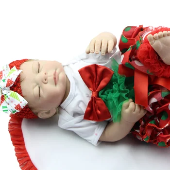 Alive Lifelike Reborn Girl Babies Silicone Vinyl Full Body Newborn Baby Dolls 20 Inch Realistic Waterproof Kids Bedtime Toy