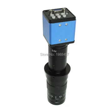 2.0MP VGA Outputs Digital Industrial Microscope Camera +10X~180X Adjustable Magnification Zoom C-mount Lens