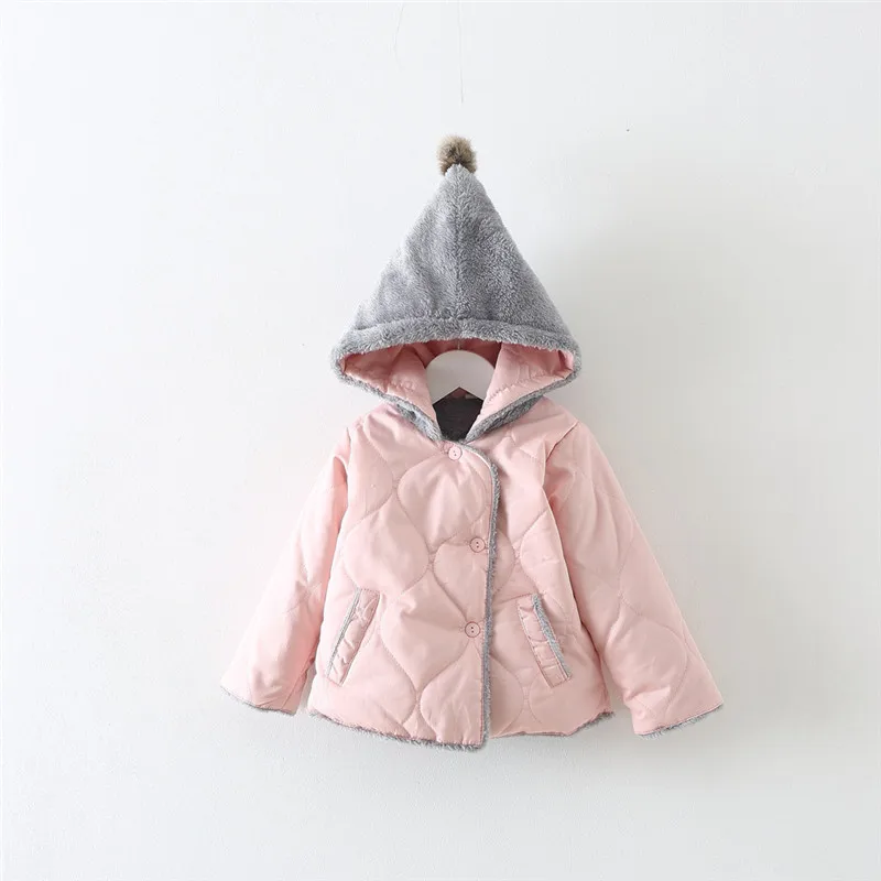In The Winter Of 2016 The New Children's Pointed Hat Coat The Boy Girl Thickening Cotton-Padded Jacket warm jacket