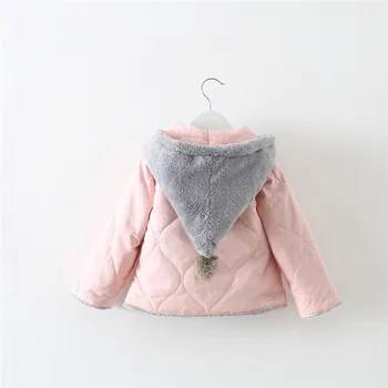 In The Winter Of 2016 The New Children's Pointed Hat Coat The Boy Girl Thickening Cotton-Padded Jacket warm jacket