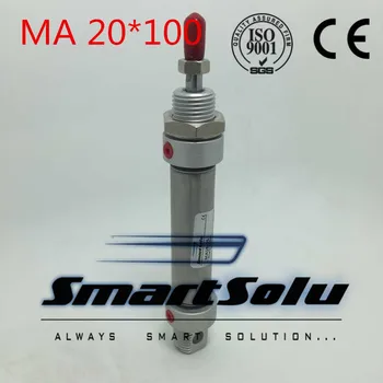MA 20x100 20mm Bore 100mm Stroke Double Action Stainless Steel Mini Air Cylinder