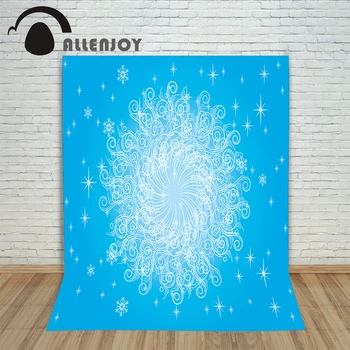 Allenjoy Photo Background photography backdrop Snowflakes Stars blue newborn photographic picture for the studio 150cm