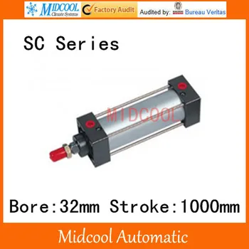 SC series standard Adjustable cylinder SC32*1000 single rod double-acting air compressor piston hydraulic cylinder