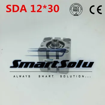 SDA Series 12mm Bore 30mm Stroke Double Action Pneumatic Air Compact Cylinder SDA 12*30 Thin Type Air Cylinders
