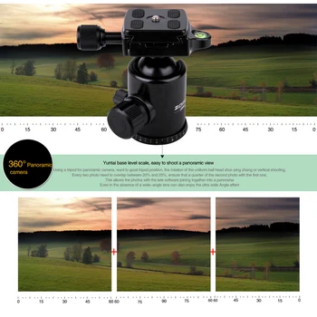 ZOMEi Q666C Professional Compact Travel Portable Carbon Fiber Camera Tripod Monopod with Ball Head Quick Release Plate