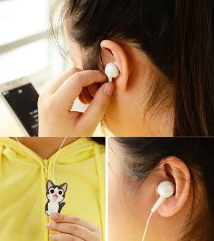 Retractable Cartoon Earphone Cute 3.5mm In-ear Earbuds for iPhone Xiaomi Cellphone Mp3 for iPad fone de ouvido w/o microphone