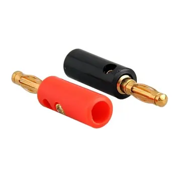 Gift 10 X Audio Speaker Screw Banana Gold Plate Plugs Connectors 4mm