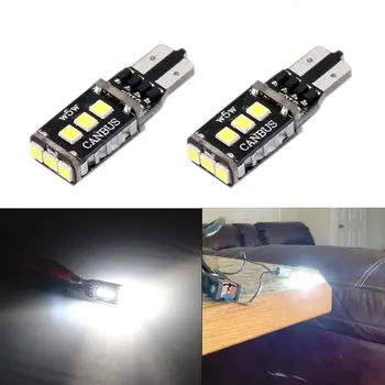 4Pcs Xenon White Build in Canbus T10 Super Bright 2835 SMD LED Light Bulb for Car Auto Back up Reverse Driving (T10) Error Free
