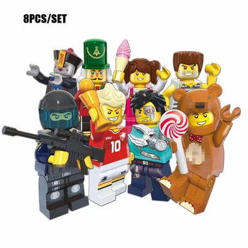 New Mini Collective Edition Figures Brick SWAT Policeman Wizard Zombie Angel Figures Building Block DIY Enlighten Toy For Kids