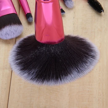 New Professional 8Pcs Purple Black Makeup Brush Natural Color Face Powder Brushes Set