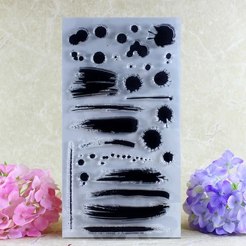 YLCS165 Ink Graffiti Silicone Clear Stamps For Scrapbooking DIY Album Cards Making Decoration Embossing Rubber Stamp 11x20cm