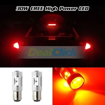 SUPER BARGAIN!! NEW Model!! 2x Red 1157 BAY15D 2057 7528 Cree chip 30W 600LM High Power Tail Stop Brake Lamp Bulbs in Motors Car