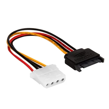 MOSUNX Futural Digital Serial ATA SATA 15 p to Hard Disk 4 p IDE Power supply Cable connector 20cm F35