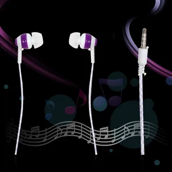 Glow In The Dark Cool Led Earphone Luminous Neon With Microphone Night Lighting For iPhone For Samsung