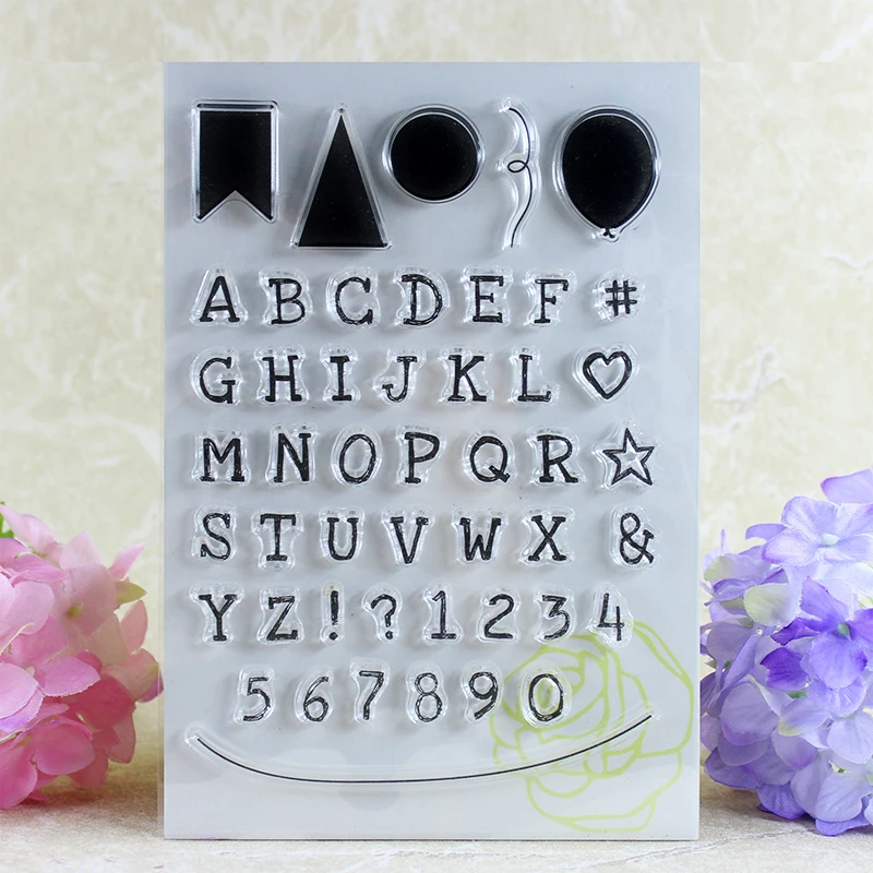 YLCS166 Letters Numbers Silicone Clear Stamps For Scrapbooking DIY Album Cards Making Decoration Embossing Rubber Stamp 11x16cm