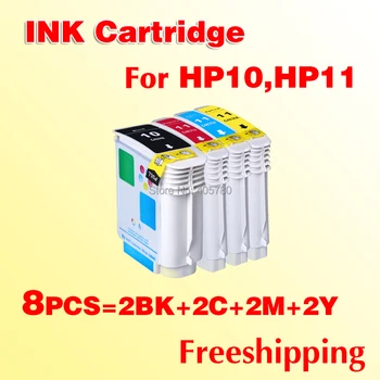 Wholesale 8pcs 10 ink cartridge compatible for HP 10 11 Designjet 70/100/100Plus/K500/800/850/1000/1200 ping+