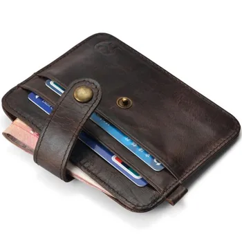 Men Wallet Business Slim Credit Card Holder PU Leather Mini Wallets ID Case Purse Bag Pouch