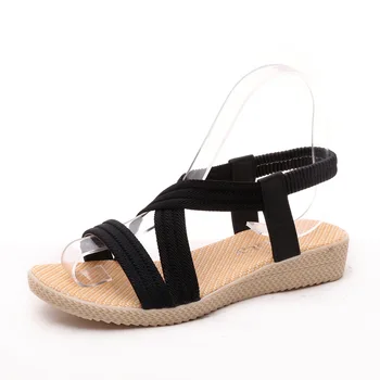 New Summer Fashion Women Sandals Flat Cross-Tied Women Shoes Sexy Simple Ladies Shoes Size 35-41