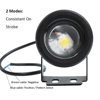 30W LED Daytime Running Light DRL High Beam Light 6000K 3 Pattern Strobe Flashing Warning Waterproof Headlights Bulb