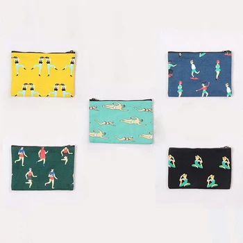 TANGIMP 2017 Canvas Wallets Purse Vintage Storage Bags for Women Funny Cool monederos Card Makeup Bags bolsas carteira feminina