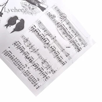 Lychee Musical Notes Transparent Clear Stamp For DIY Scrapbooking Christmas Album Diary Decoration Supplies Silicone Seal Stamps