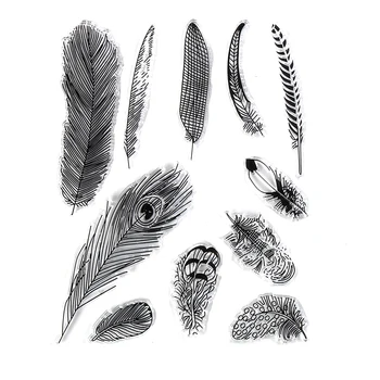 CCINEE Feather Style One Sheet Stamp VASE Design Seal For DIY Scrapbooking/Card Making/ Decoration Supplies