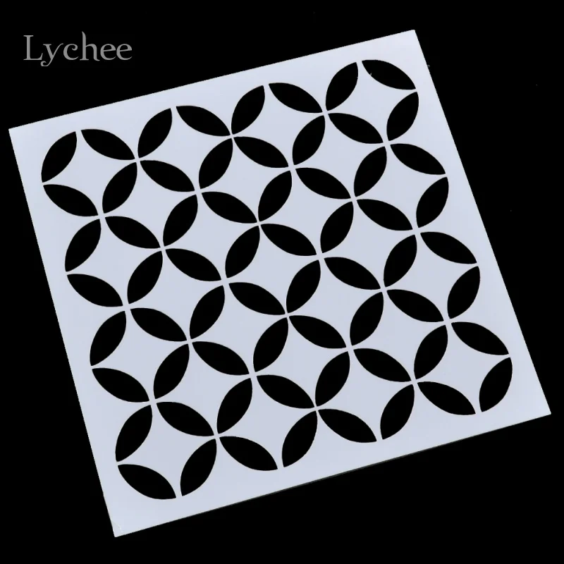 Lychee Scrapbooking Tool Card DIY Album Masking Spray Painted Template Drawing Stencils Laser Cut Templates Round Coin Circle