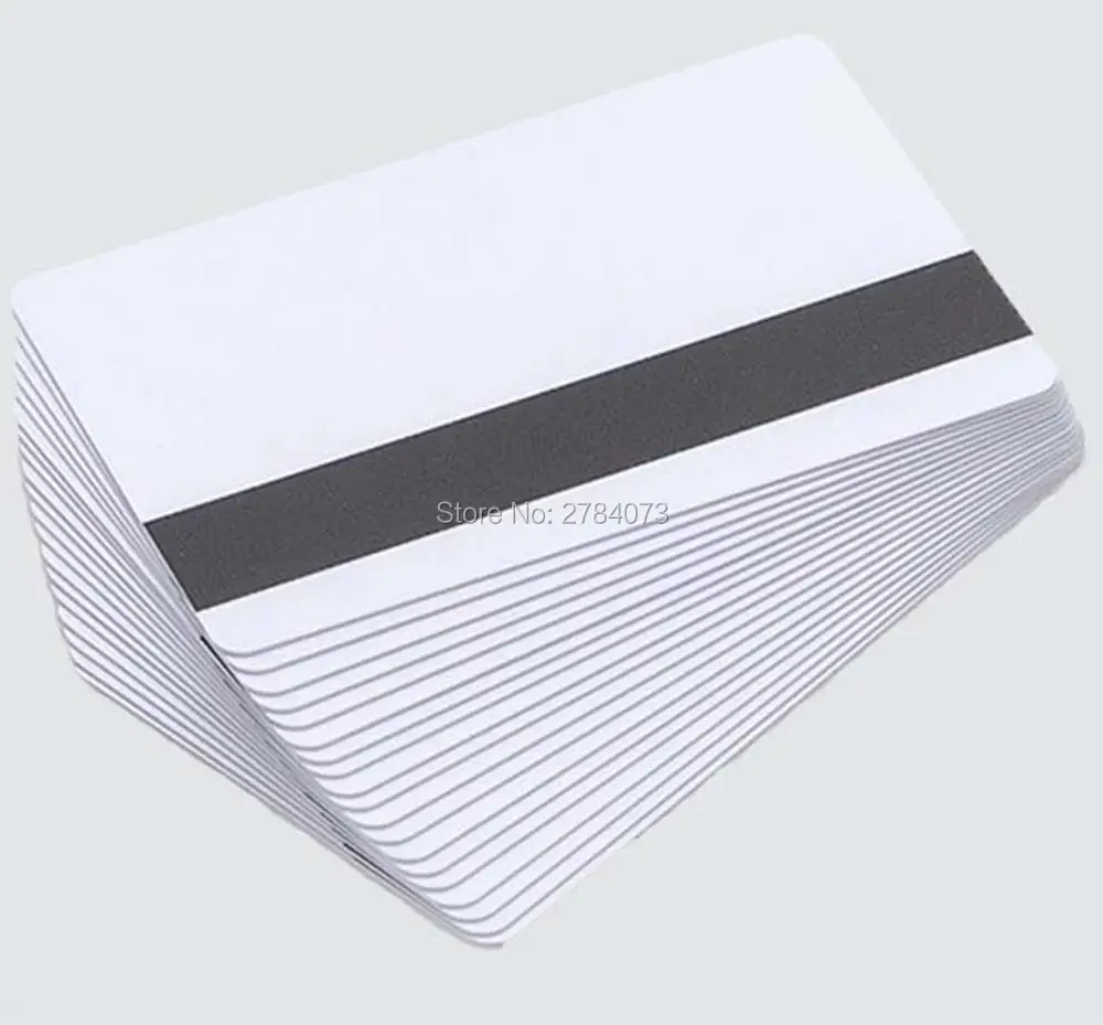 Blank White PVC Magnetic stripe card Plastic Credit Card 30Mil Magnetic Card with printable for card printer