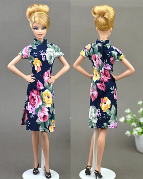 Chinese Traditional Dress Doll Accessories Handmade Dress Clothes For Barbie Doll Cheongsam Vestido Qipao Evening Dresses