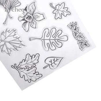 Lychee Leaves Transparent Clear Silicone Seal Stamp for DIY scrapbooking/photo album Christmas Decorative Supplies