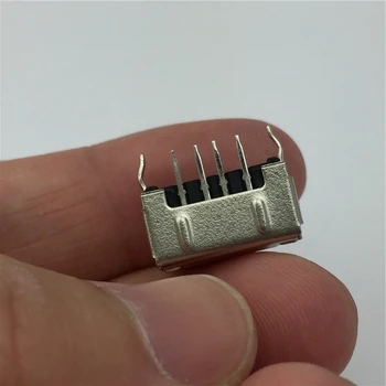 5pcs G57 USB 2.0 4Pin A Type Female Socket Connector Black Back 90 degree Pin Data Transmission Charging Sell At A Loss USA