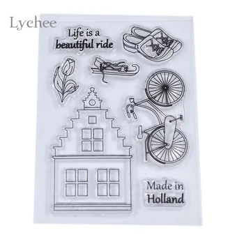 Lychee 1 Piece DIY Letters Floral Cloud House Transparent Clear Rubber Stamp Seal Paper Craft Scrapbooking Decoration