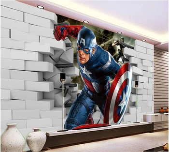 Custom 3D murals,3D cartoon movie hero papel de parede , living room sofa TV wall children bedroom wall paper