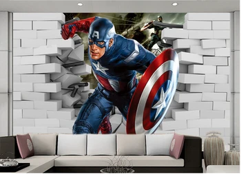 Custom 3D murals,3D cartoon movie hero papel de parede , living room sofa TV wall children bedroom wall paper