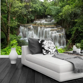 Custom 3d murals,Waterfalls Forests River Nature wallpapers,living room sofa tv wall children bedroom papel DE parede