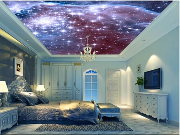 Custom universe wallpapers, cosmic star bedroom ceiling wall murals for hotel KTV waterproof vinyl papel DE parede