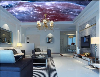 Custom universe wallpapers, cosmic star bedroom ceiling wall murals for hotel KTV waterproof vinyl papel DE parede