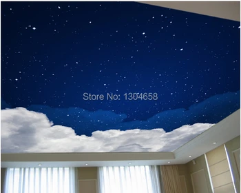 Custom- woven wallpaper 3d Star Ceiling personality living room bedroom wallpaper Star