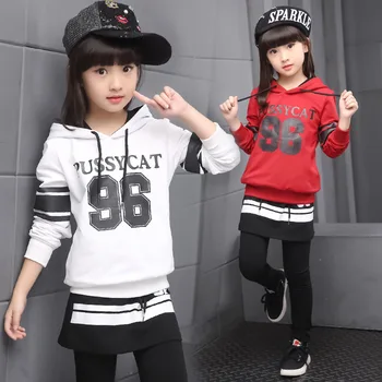 2017 Spring Kids Girls Sports Suit Children Clothing Sets Baby Girl Sportswear Hoodies Jacket & Pants Twinset
