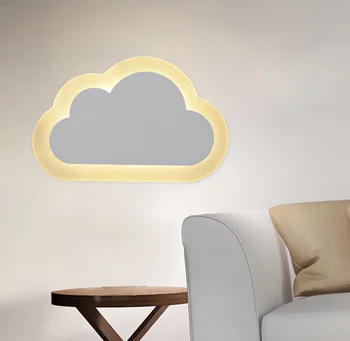 Modern personalized clouds Shape Led Wall Lamp Brief Bedroom Bedside Lamp Thick Acrylic Lamps Child Real Lighting