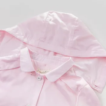 DB3469 davebella baby girls pink cute coat hooded outerwear