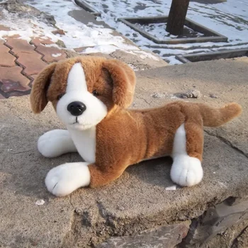 Large 50cm brown prone dog plush toy soft doll birthday gift b4878