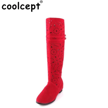Size 30-44 women flat over knee boots ladies riding fashion long snow boot warm winter brand botas footwear shoes P10263