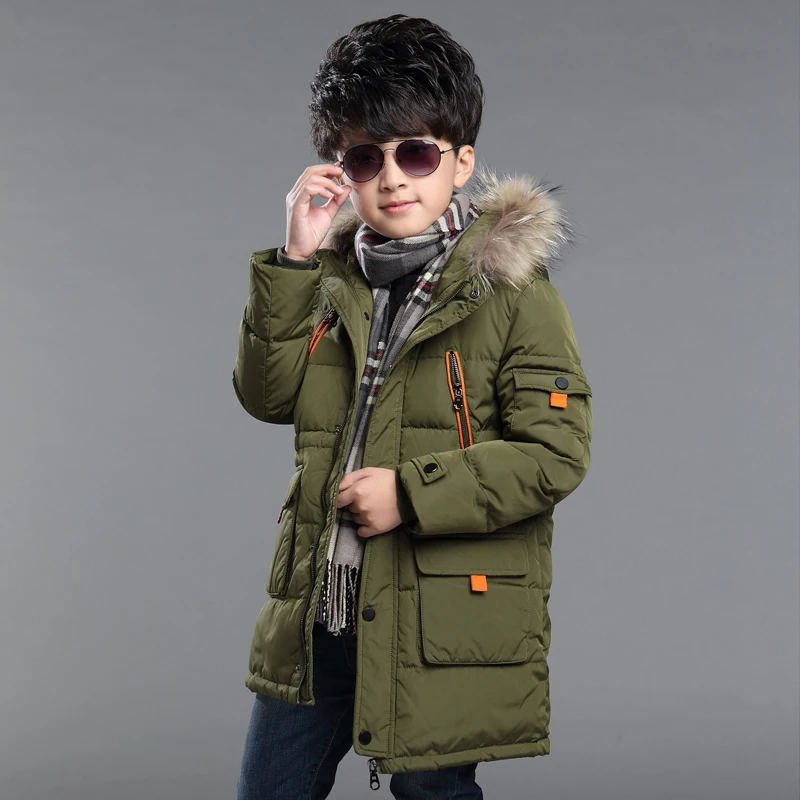 New boy long winter cotton-padded clothes children's children thickening cotton-padded jacket eiderdown cotton coat
